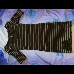 H&M BLACK & WHITE STRIPED DRESS * SIZE XS